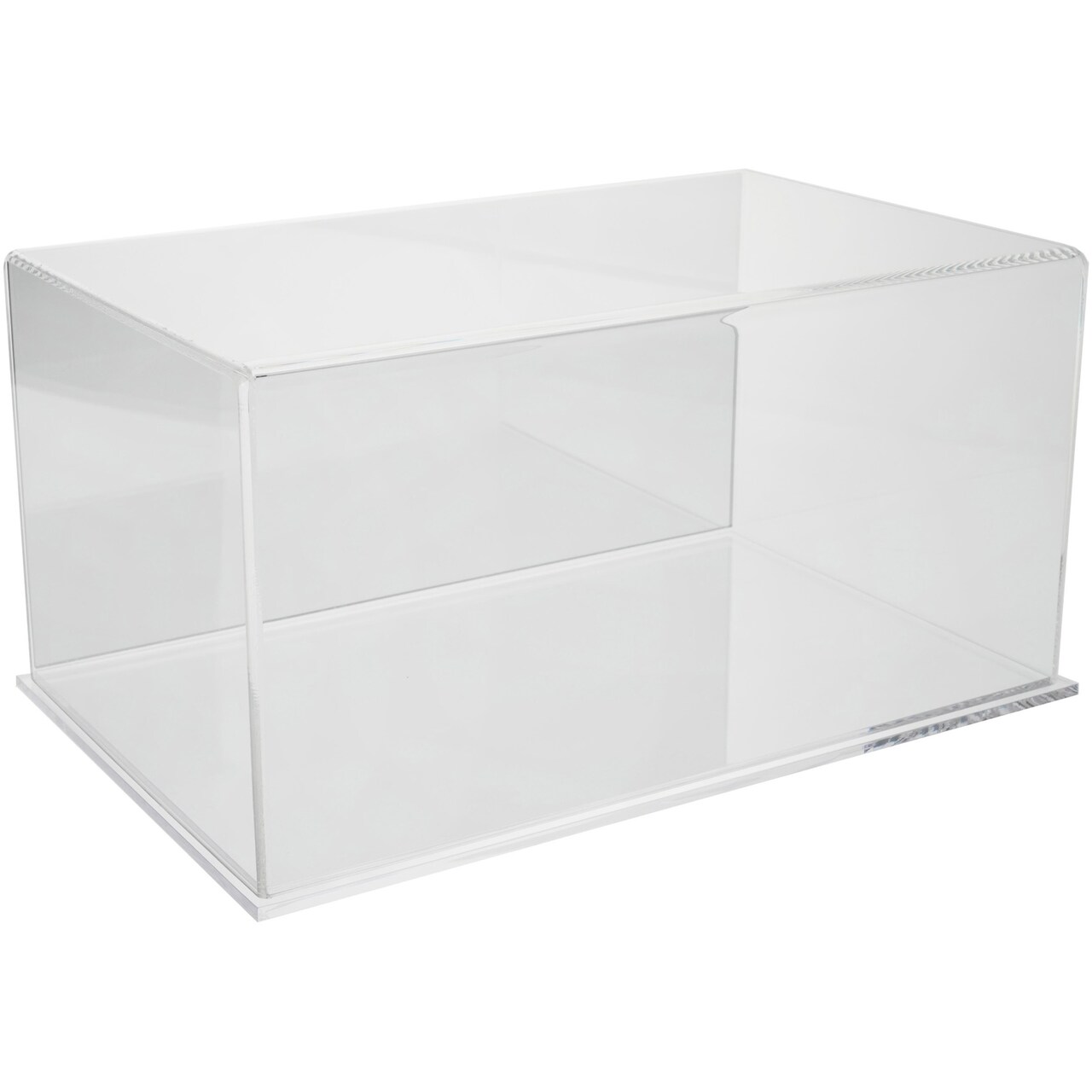 Plymor Clear Acrylic Display Case with Hardwood Base, 16" W x 10" D x 8" H